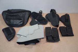 lot 71 image: Assorted Holsters - Nylon, Fanny Pack, Neoprene