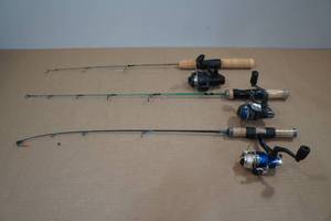 lot 86 image: 3 Ice Fishing Poles