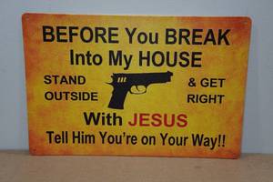 lot 112 image: Metal Warning Sign