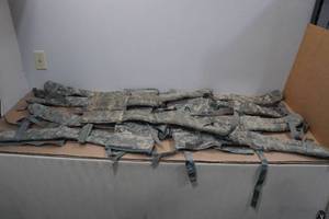 lot 128 image: 5 Military Enhanced Framed Shoulder Straps For Rucksack