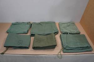 lot 130 image: 6 Military US Cotton Ditty Bag