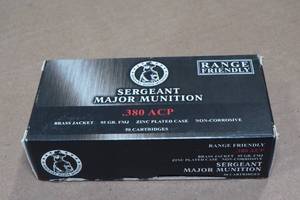 lot 133 image: 50 Sergeant Major .380 ACP 95 Gr FMJ Ammo