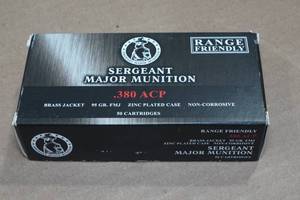 lot 134 image: 50 Sergeant Major .380 ACP 95 Gr FMJ Ammo