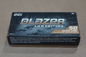 lot 139 image: 50 CCI Blazer Brass .40 S&W 165 Gr FMJ Ammo
