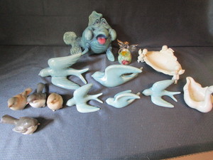 lot 47 image: Birds, Frog, Swan