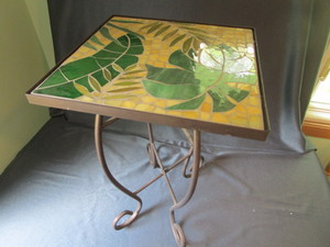lot 52 image: Table Tile & Glass Top