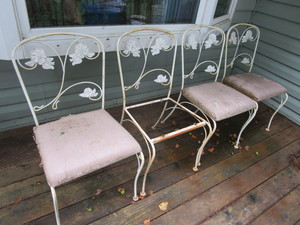 lot 57 image: Vintage patio Chairs