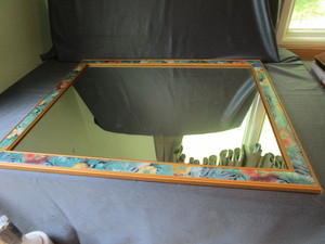 lot 71 image: Floral Mirror, Home Interiors