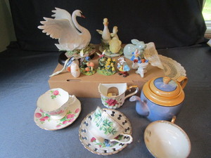 lot 77 image: CupSaucers, Teapot, Knick Knacks