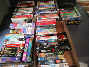 lot 96 image: VHS Tapes Five Boxes