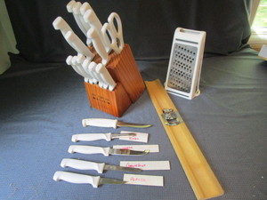 lot 101 image: St Croix Cutlery Set, Grater, Slicer