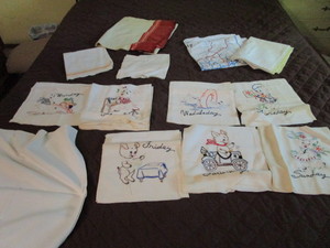 lot 135 image: Embroidered Dish Towels