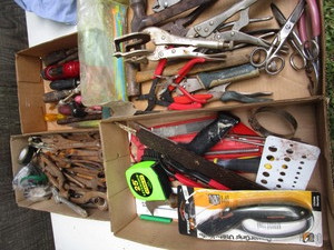 lot 240 image: Tools Vise Grips, Pliars, Screwdrivers, Vintage Wrenches