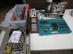 lot 241 image: Tools Bit Set Socket With Eastco Deepwell, Toolbox