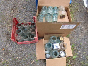 lot 250 image: Blue Canning Jars