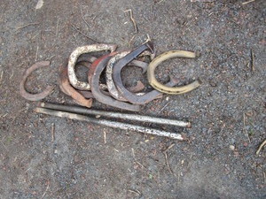 lot 270 image: Horse Shoe Throwing Set