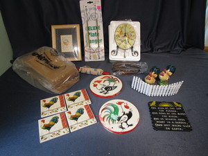 lot 340 image: Chicken Coasters, Tiles, Plaques, Paper Lunch Bags