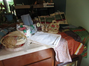 lot 357 image: Towels, Vinyl Table Clothes, Linens