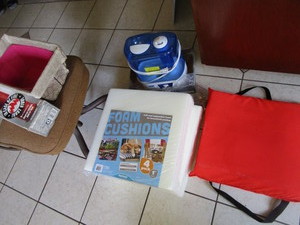 lot 378 image: Humidifier, Extinguisher, Office Chair, Foam Cushions, Boat Seat