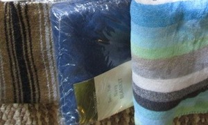 lot 417 image: Blankets With New, Wire Basket