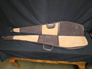 lot 8 image: Pair of Leather and Suede Long Gun Cases with Handles 48 Long