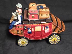 lot 71 image: Wells Fargo & Company Stagecoach Cookie Jar