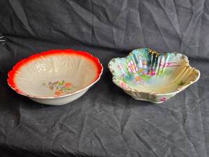 lot 88 image: Decorative Bowls with Unique Floral Designs