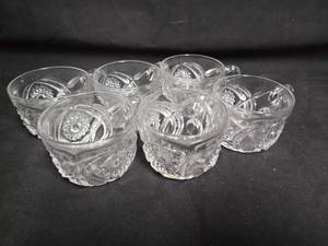 lot 116 image: Possibly Indiana Glass Daisy and Button Punch Cups - Set of 6
