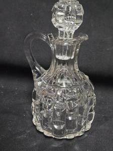 lot 121 image: American Brilliant Cut Glass  Crystal Cruet with Stopper