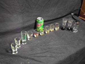 lot 352 image: Eclectic Collection of Vintage and Themed Shot Glasses