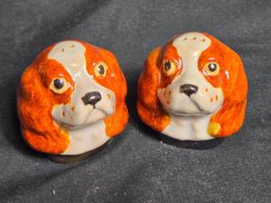 lot 307 image: Vintage Rosemeade Spaniel Dog Salt and Pepper Shakers