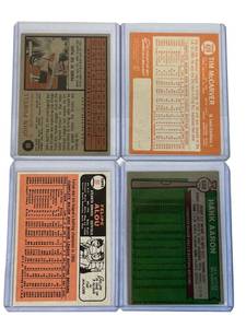 1962 Topps Boog Powell Rookie Card #991964 Topps Tim McCarver #4291966 Topps Felipe Alou #961976 Topps Hank Aaron #550