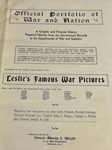 Neat Antique 1906 Portfolio Of War And Nation Book (12.25 x 17) - 582 Pages