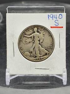 1940-S U.S. Mint Walking Liberty Silver Half Dollar