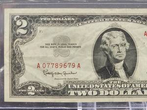 Series 1953 U.S. Mint Red Two Dollar Bill