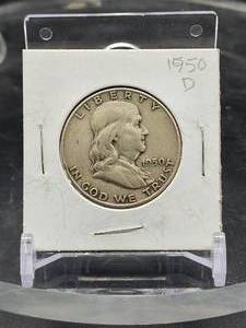 1950-D U.S. Mint Franklin Silver Half Dollar