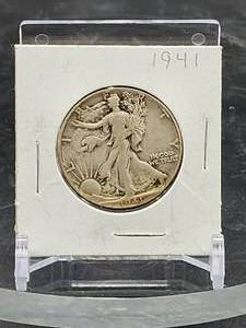 1941 U.S. Mint Walking Liberty Silver Half Dollar