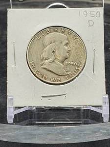 1950-D U.S. Mint Franklin Silver Half Dollar