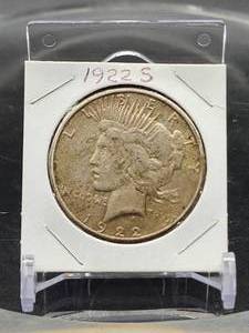 1922-S U.S. Mint Peace Silver Dollar