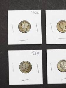 (9) Assorted U.S. Mint Silver Mercury Dimes