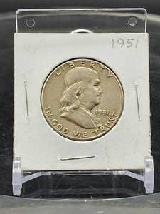 1951 U.S. Mint Franklin Silver Half Dollar