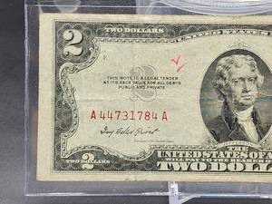 (2) Series 1953 U.S. Mint Red Two Dollar Bills