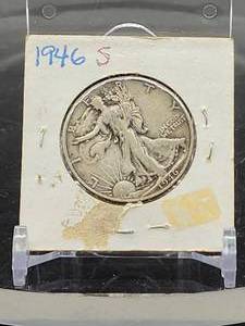 1946-S U.S. Mint Walking Liberty Silver Half Dollar