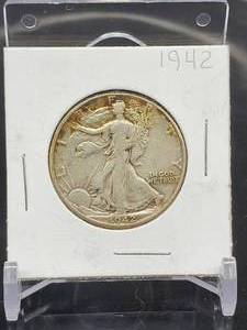 1942 U.S. Mint Walking Liberty Silver Half Dollar