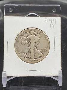 1944-D U.S. Mint Walking Liberty Silver Half Dollar