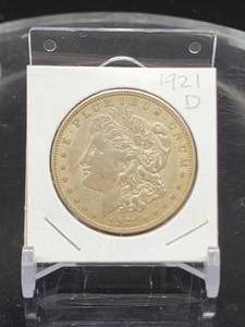 1921-D U.S. Mint Morgan Silver Dollar