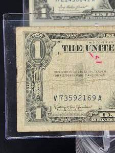 (3) Assorted U.S. Mint 1957 One Dollar Silver Certificates