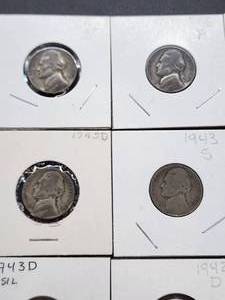 (9) Assorted U.S. Mint Silver Jefferson War Nickels