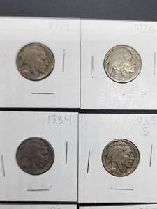(9) Assorted U.S. Mint Buffalo Nickels
