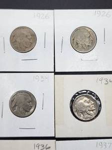 (9) Assorted U.S. Mint Buffalo Nickels